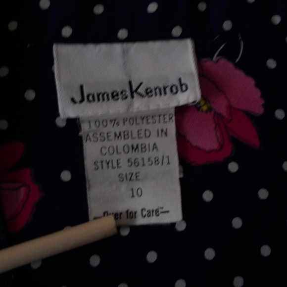 Vintgae Floral/Polka Dot Popover Blouse Size 10 - Picture 6 of 6